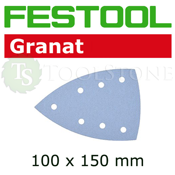 Дельтавидный шлифовальный материал Festool 497138 Granat 100x150 мм, P120, 100 шт. STF DELTA/7 P 120 GR 100X