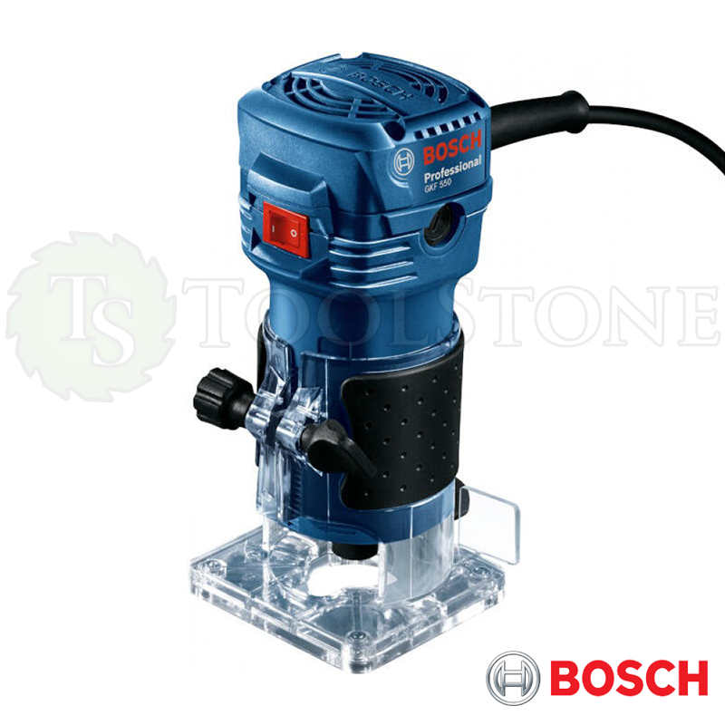 Кромочный фрезер (триммер) Bosch GKF 550 06016A0020, 550 Вт, 6 мм цанга, в коробке