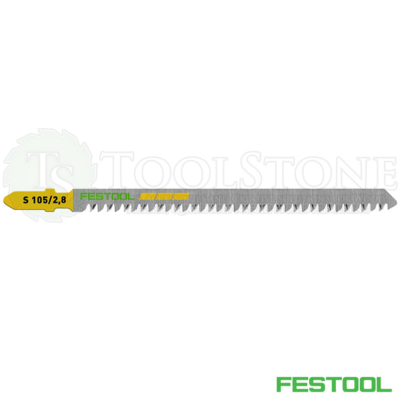 Пильное полотно Festool 204262 для лобзика, S 105/2,8/5, 5 шт., заточка "японский зуб", для древесины