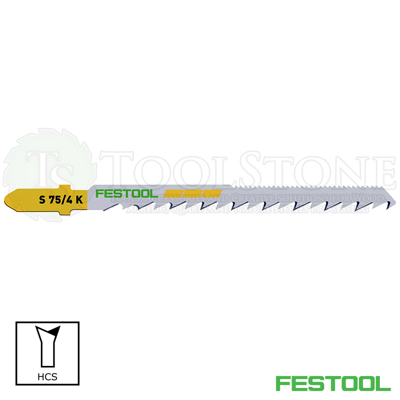 Пильное полотно Festool 204266 для лобзика, S 75/4 K/20, 20 шт., для криволинейного пиления древесных материалов