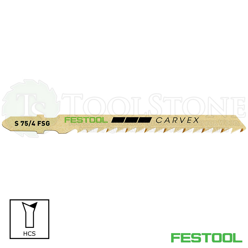 Пильное полотно Festool 204316 Carvex для лобзика, S 75/4 FSG/5, 5 шт., для древесины и искусственного камня