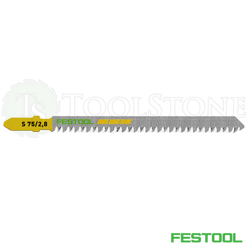 Пильное полотно Festool 204260 для лобзика, S 75/2,8/5, 5 шт., заточка "японский зуб", для древесины