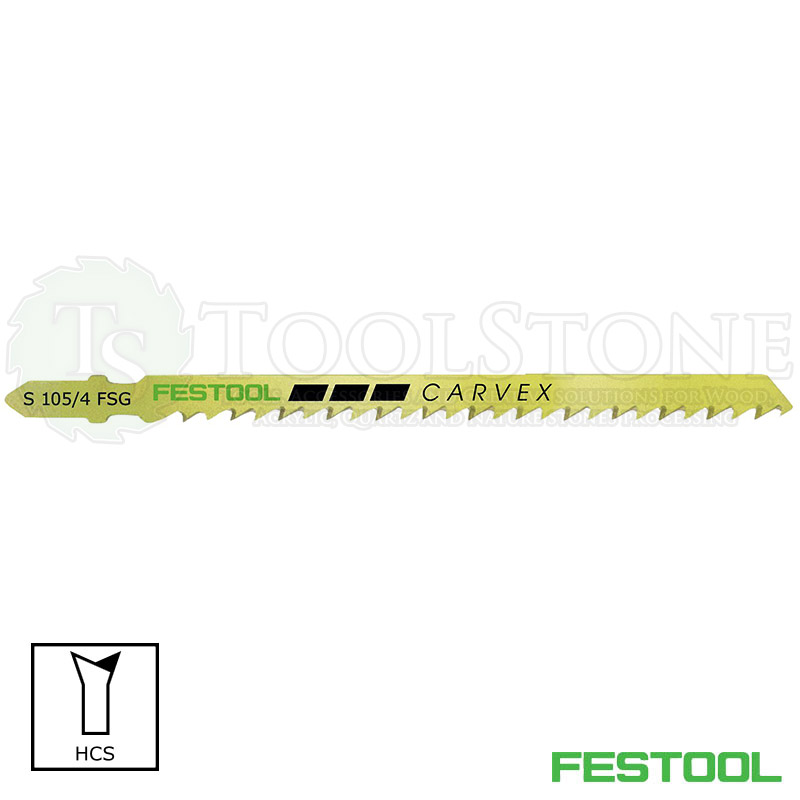 Пильное полотно Festool 204332 Carvex для лобзика, S 105/4 FSG/20, 20 шт., для древесины и искусственного камня
