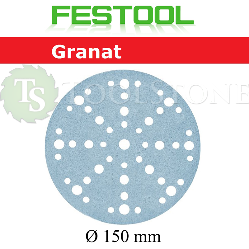 Шлифовальный материал Festool Granat 575164 STF D150/48 P120 GR/100, Ø150 мм, P120, 48 отв., 100 шт.