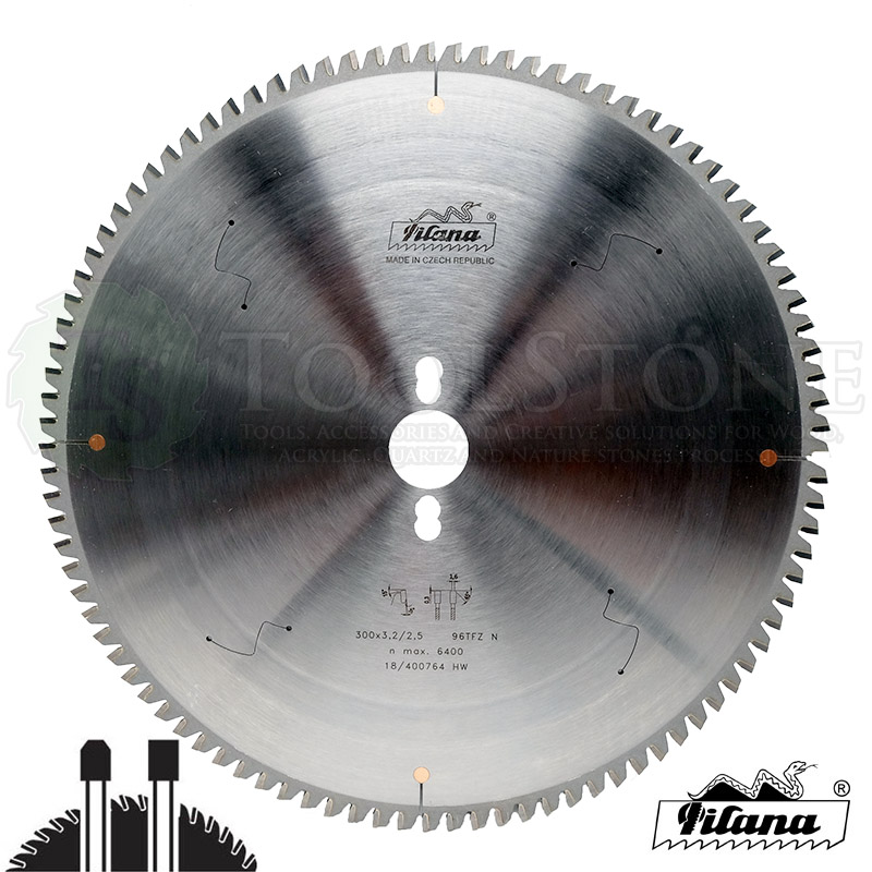 Пильный диск Pilana 87.11.3003096TFZN 300x3.2x2.5x30 мм, TFZ L 96 трапеция, α -5°, 87.11 серия, по цветным металлам и искусственному камню