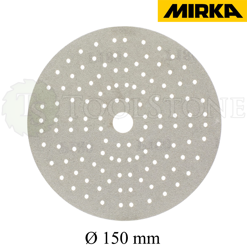 Шлифовальный материал Mirka Iridium на бумажной основе, на липучке, Ø150 мм, 121 отв., зерно 150, 100 шт. (арт.246CH09915)